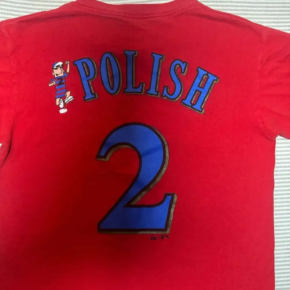 Majestic Milwaukee Brewers Polish #2 Red T-Shirt